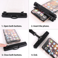 Multi-Color Universal Outdoor Sports IPX8 Waterproof Mobile Phone Bags With Hanging Rope Fit for Within 6.5 Inch Smartphone