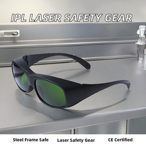 แว่นตานิรภัยเลเซอร์ IPL ขายดีที่สุดจากโรงงาน ราคาส่งถูก ผลิตจากสแตนเลส ได้รับการรับรองมาตรฐาน CE 200-1800nm (สีดำ) - Product Image 2