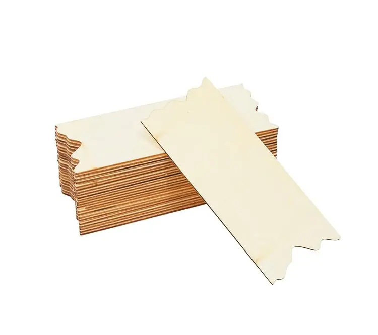 Pacote com 24 placas de madeira inacabadas para artesanato, placas para queima de madeira, placas para pintura em tela.