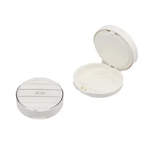 Cosmetic Makeup Case Loose Powder Round Case Private Label Empty Oval Compact Foundation Packaging Box Customized