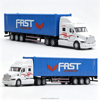 Modelo de Camión Contenedor de Metal Fundido a Presión a Escala 1:48 con Logotipo Personalizado, Remolque de Aleación para Regalo Promocional Empresarial, Venta al por Mayor, OEM, ODM