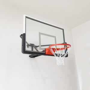 Système de panier de <span class=keywords><strong>basket</strong></span>-ball réglable <span class=keywords><strong>mural</strong></span> avec <span class=keywords><strong>panneau</strong></span> - pour une utilisation en intérieur/extérieur, salle de sport à domicile, aire de jeux - Product Image 5