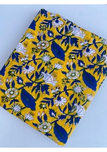 Wholesale Handmade Floral Single Knitted Cotton Fabric Hand Block Print Cotton Fabric Printed Fabric for Women <b>Dress</b> OEM ODM - Product Image 2