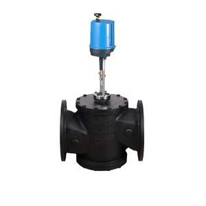 Vanne de régulation électrique bidirectionnelle DN300 PN16 pour systèmes d'eau, avec raccord à bride pour commande CVC - Product Image 4