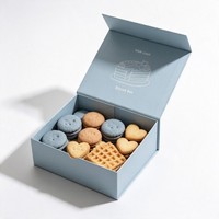 Boîte d'emballage personnalisée pour biscuits, pâtisseries, gâteaux, pain, avec logo imprimé, encre de soja, haute qualité