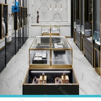 Bijouterie de luxe Design Vitrine en verre personnalisée Vitrine murale de bijoux pour bijoux Vitrine d'affichage