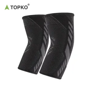 TOPKO stoklanan yüksek kalite nefes örme spor buzağı destek brace spor futbol elastik buzağı destek brace