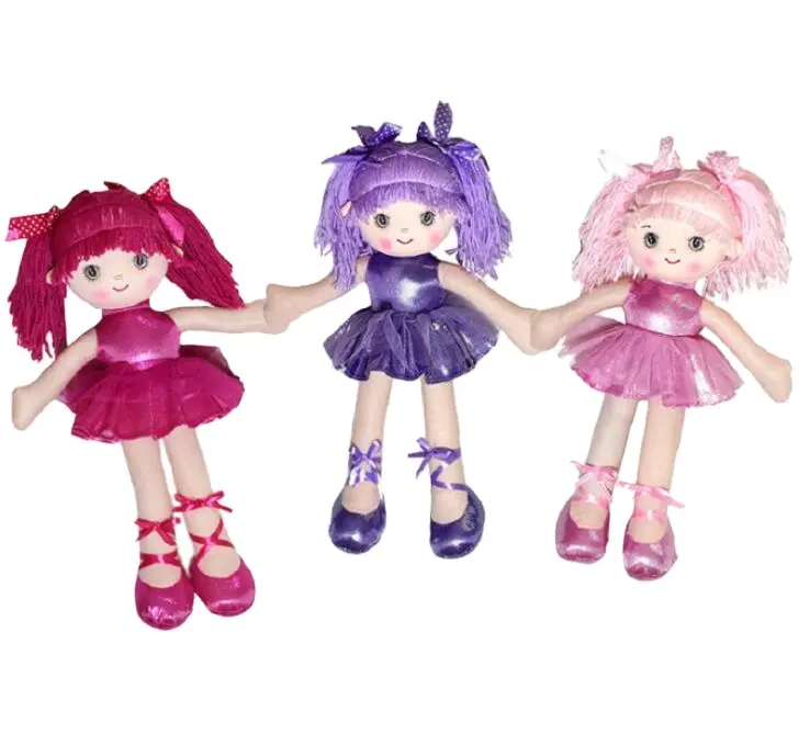 Personalizada muñeca de moda niñas bebé bailarina vestir juguetes de peluche al por mayor Ballet trapo muñecas bebé muñeca