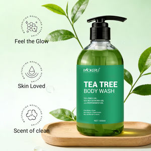 <span class=keywords><strong>Gel</strong></span> <span class=keywords><strong>Douche</strong></span> Purifiant et Rafraîchissant à l'Huile d'Arbre à Thé MOKERU, <span class=keywords><strong>Antiseptique</strong></span> Naturel, Nettoyage en Profondeur, 500ml - Product Image 3