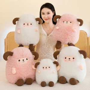 Nouvelles peluches créatives en forme de mouton pour enfants, jouets en peluche de chèvre, mignonnes peluches-coussins en forme de mouton - Product Image 1