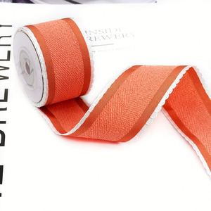 Nouvel Arrivage Ruban en Polyester Préppy de 3,8 cm avec Bordure en Dentelle Contrastante pour Bordure d'Uniforme Scolaire 5 Yards/Rouleau - Product Image 3