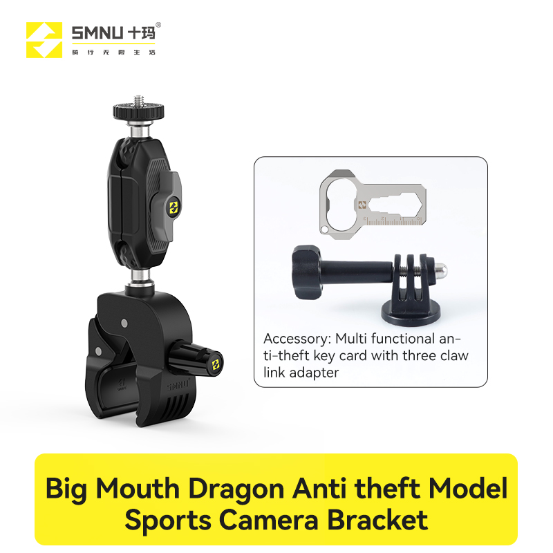 Support de caméra de sport modèle anti-vol Dragon à grande bouche noire