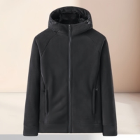 Veste polaire épaisse pour homme avec logo personnalisé, coupe-vent, idéale pour la randonnée en extérieur, collection automne/hiver