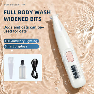 LED Light Rechargeable Electric Paw Claw Trimmer For <strong>Dogs</strong> Cats Luxury Waterproof Plastic Material Low Noise <strong>Pet</strong> <strong>Hair</strong> Shaver - Product Image 3