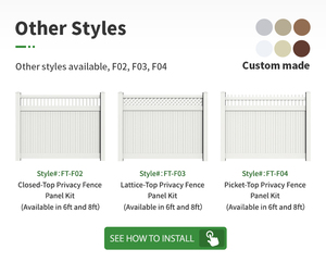 Fentech Modern White Vinyl Pikcts Top Privacy Fence PVC Plastic Garden Vila Playground Valla de vinilo Paneles para la venta - Product Image 4