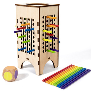 Creative Colorful Wooden Pick-Up Sticks Fun Educational Multiplayer <b>Toy</b> for Kids Adults Family Entertainment - Product Image 1