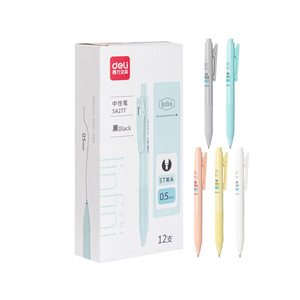 Deli Sa277 Gel Pen 0.5mm Black St Tip Office School Writing Pen 12 Pack - Product Image 5