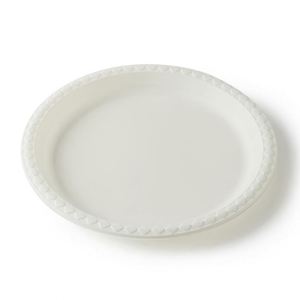Assiettes de fête biodégradables en amidon de maïs blanc 20,3x20,3 cm jetables - Product Image 1