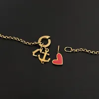 Collier en acier inoxydable EMANCO avec pendentifs en forme de feuille, cœur, chiffre et cristal, bijoux de mode pour femmes, livraison directe en gros