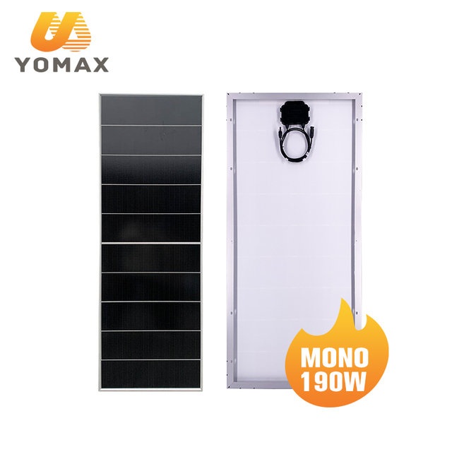 Yomax SZ-190-36M Home Use 20W-190W PERC Monocrystalline All Black Solar Panel with 21.4% Efficiency for Electricity