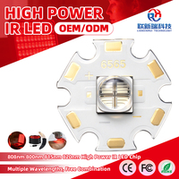 Modul Laser Chip VCSEL SMD 800nm 820nm 6565 20W Lensa Kuarsa Umur Panjang 50000 Jam untuk Kamera Pengawas