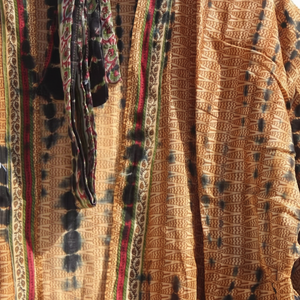 Kimono largo teñido anudado a mano, Kimono bohemio, uso diario, Kimono para mujer, novedad - Product Image 1