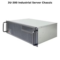 Boîtier de serveur rackable 3U-300 à profondeur réduite, boîtier PC industriel de 300 mm avec baie pour lecteur optique, prend en charge la carte mère MATX, l'alimentation ATX