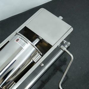 Poussoir à saucisses manuel 3 L avec 2 vitesses, construction en acier inoxydable pour un remplissage facile de la viande à la maison - Product Image 4
