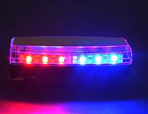 ポータブル充電式LED交通安全警告灯、赤と青のショルダーライト、LEDショルダーライト点滅ライト - Product Image 6