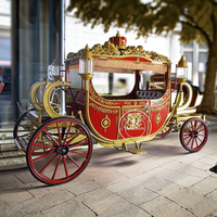 Chariot royal électrique de luxe à quatre roues OEM sans cheval avec climatisation et son pour le mariage