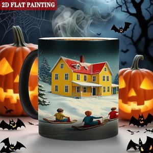 Black Frosted <b>Ceramic</b> Mug 11oz Heat Sensitive Coffee Tea <b>Cup</b> Daily Use - Product Image 6