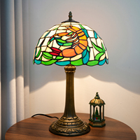 Lampe de table en verre coloré style crevette de 12 pouces, lampe de chevet pour restaurant, décoration de la maison, lampes de bureau