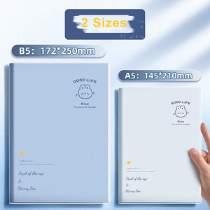 Màu Xanh A5 nhựa sinh viên Nhật Ký máy tính xách tay dày B5 mềm kẹo cao su Bìa tập thể dục Tạp Chí cho các trường học và sử dụng quà tặng - Product Image 2