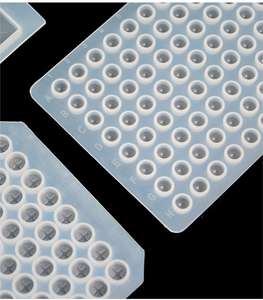 Coteus Re-sealable silikon PCR Plate Seal pad Sealing mat untuk 96-<span class=keywords><strong>well</strong></span> microplate untuk penyimpanan lab cairan - Product Image 2