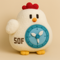 OEM kustom baru boneka meja mainan mewah anak ayam ornamen lucu Alarm kartun boneka anak teman boneka menenangkan hadiah liburan
