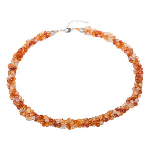 Collar de Piedras Preciosas con Cadena de Ágata Trenzada de 18 Pulgadas - Accesorio de Moda - Product Image 4