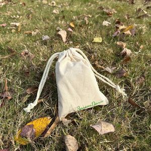 Elegant High Quality Cotton Jewelry Bag Small <b>Pouch</b> with Cotton <b>Drawstring</b> with Custom Size - Product Image 3