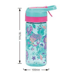 New 420ml bpa-miễn phí thân thiện với môi tùy chỉnh phim hoạt hình rơm chai nước cho trẻ em tay Grip trường nắp nước sôi áp dụng - Product Image 3