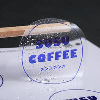 Etiqueta engomada del logotipo Etiqueta personalizada Botella Café Cosméticos Etiqueta transparente impermeable Etiquetas de embalaje personalizadas