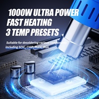 Estación de Retrabajo de Aire Caliente YG-861 MAX 1000W con Ventilador Turbo Sin Escobillas, Control de Temperatura PID, Herramienta de Reparación de PCB para Desoldar SMD BGA en Teléfonos