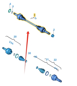 7P0501201G 7P0501201Q demi-<span class=keywords><strong>arbre</strong></span> oscillant d'entraînement automobile Audi Volkswagen <span class=keywords><strong>Porsche</strong></span> et <span class=keywords><strong>arbre</strong></span> de <span class=keywords><strong>transmission</strong></span> automobile - Product Image 6