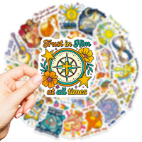 56 Pezzi Adesivi Eco-Friendly in PVC con Citazioni di Fede Cristiana per Decorazione Telefono, Casa e Regalo, Stile Cartoon