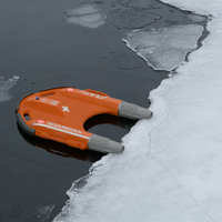 Bateau de sauvetage aquatique anti-emmêlement télécommandé à redressement automatique, équipement OEM Aqua Helpers en polyéthylène alimenté par l'IA