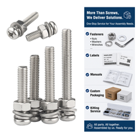 Vis à tête cylindrique Torx M2 M3 M4 M5 en acier au carbone zingué pré-assemblées avec rondelle plate pour l'assemblage électronique