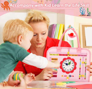 <span class=keywords><strong>Livre</strong></span> d'activités Montessori en feutre pour enfants de 2 <span class=keywords><strong>ans</strong></span>, <span class=keywords><strong>8</strong></span> pages, rose, pour apprendre les compétences de base en voyage, jouet éducatif précoce, <span class=keywords><strong>livre</strong></span> silencieux et occupé - Product Image 3