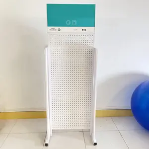 Rak Display Pegboard logam dua sisi toko perhiasan gantung casing ponsel aksesori mainan lubang Panel Display berdiri