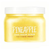 Collection de gommages exfoliants au sucre 300g avec pastèque, pêche, rose, ananas, noix de coco pour une peau plus lisse et éclatante, marque privée