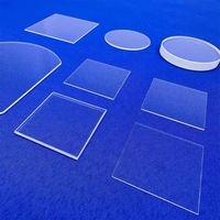 Lámina de Vidrio de Sílice Fundido Circular con Alta Transmitancia UV, Placa de Vidrio Templado Cuadrada o Redonda Personalizada para Semiconductores