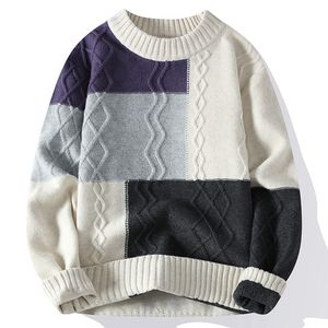Nouveau <span class=keywords><strong>pull</strong></span> torsadé à col rond pour homme, tendance, polyvalent, assorti aux couleurs, <span class=keywords><strong>pull</strong></span> d'hiver, haut de <span class=keywords><strong>pull</strong></span> - Product Image 4