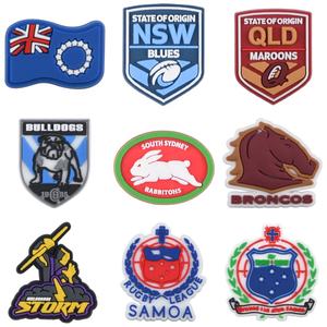 Breloques de chaussures Australie, formes de football australien (NSW, QLD), de <span class=keywords><strong>rugby</strong></span> (NRL) et de ligue de <span class=keywords><strong>rugby</strong></span>, pour sabots - Product Image 2